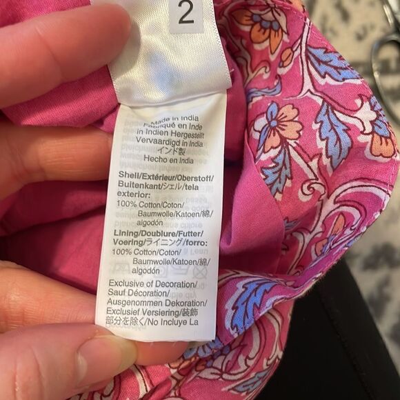 J Crew Embroidered Romper Pink Vines 6 - Picture 8 of 10